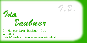 ida daubner business card